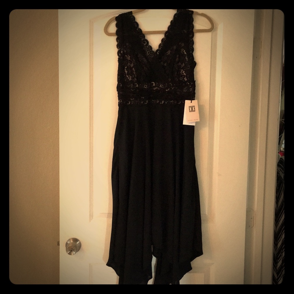 Black evening dress.